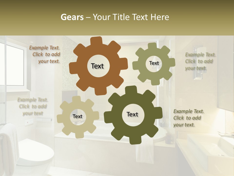 A Bath Tub Sitting Next To A Toilet In A Bathroom PowerPoint Template