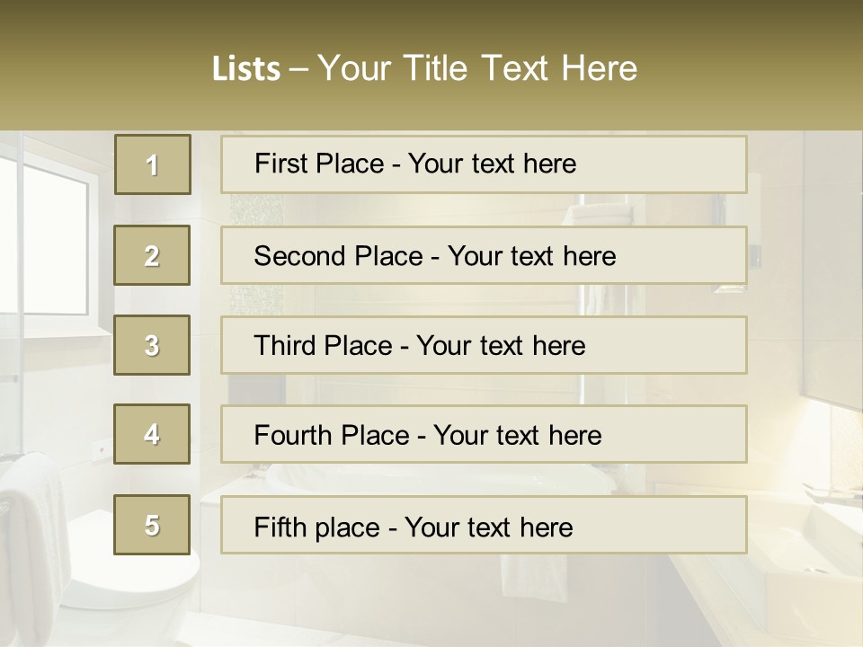 A Bath Tub Sitting Next To A Toilet In A Bathroom PowerPoint Template