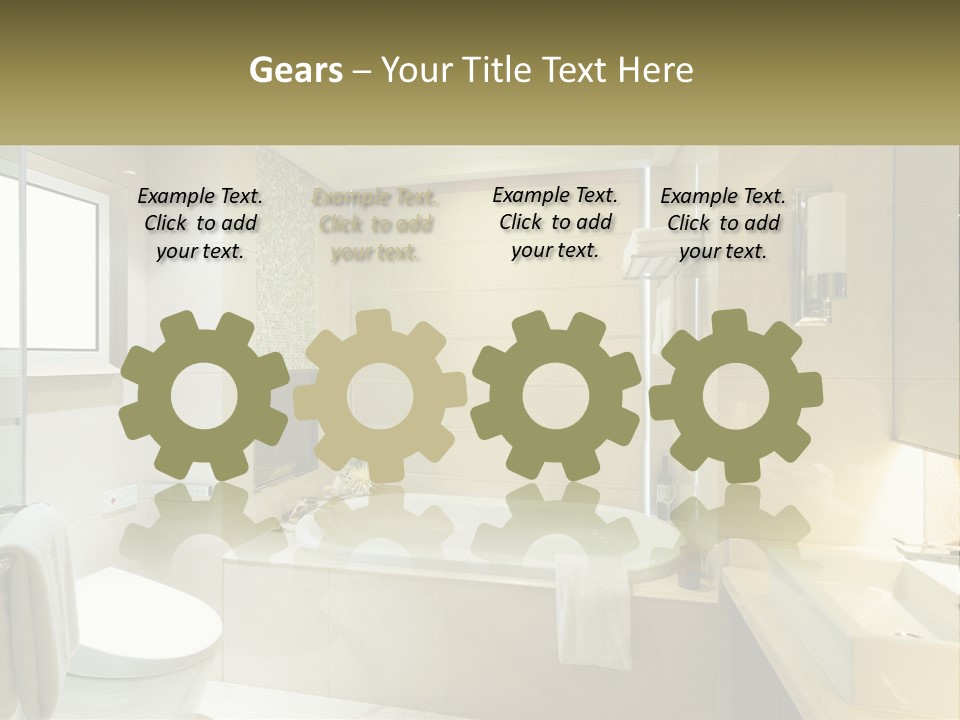 A Bath Tub Sitting Next To A Toilet In A Bathroom PowerPoint Template