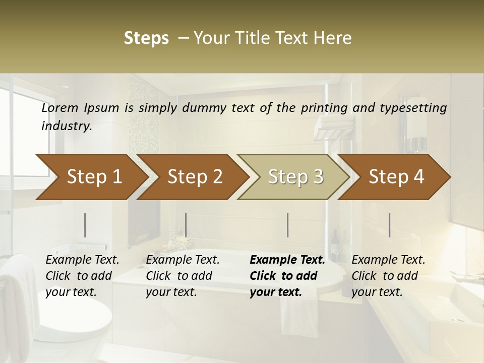A Bath Tub Sitting Next To A Toilet In A Bathroom PowerPoint Template