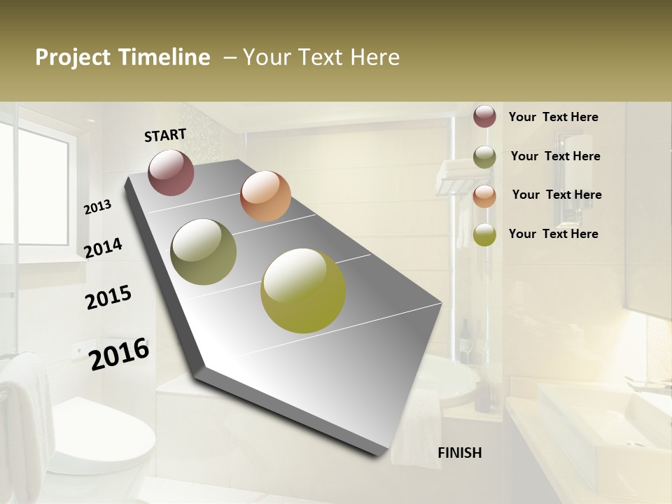 A Bath Tub Sitting Next To A Toilet In A Bathroom PowerPoint Template