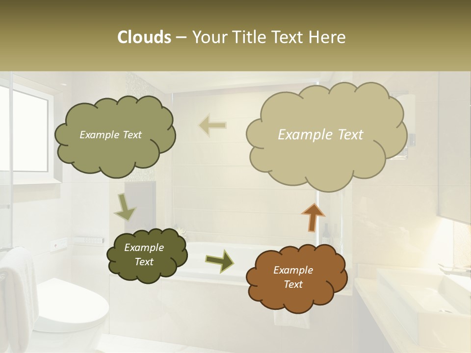 A Bath Tub Sitting Next To A Toilet In A Bathroom PowerPoint Template