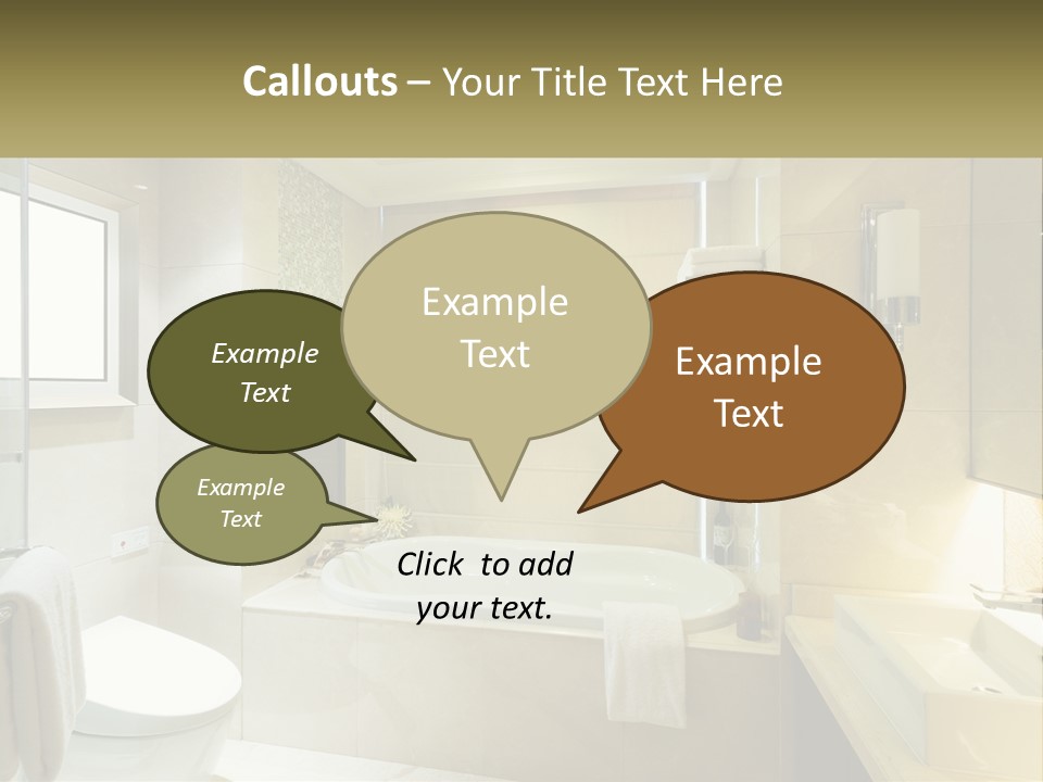 A Bath Tub Sitting Next To A Toilet In A Bathroom PowerPoint Template