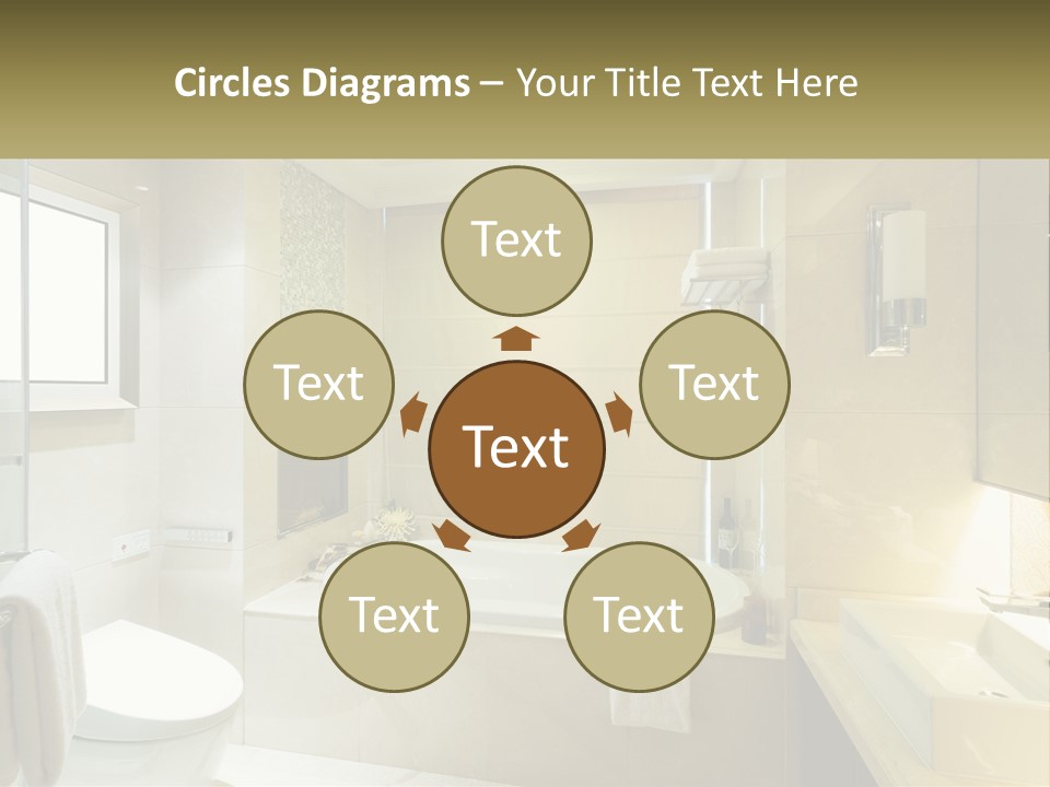 A Bath Tub Sitting Next To A Toilet In A Bathroom PowerPoint Template