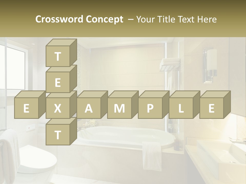 A Bath Tub Sitting Next To A Toilet In A Bathroom PowerPoint Template