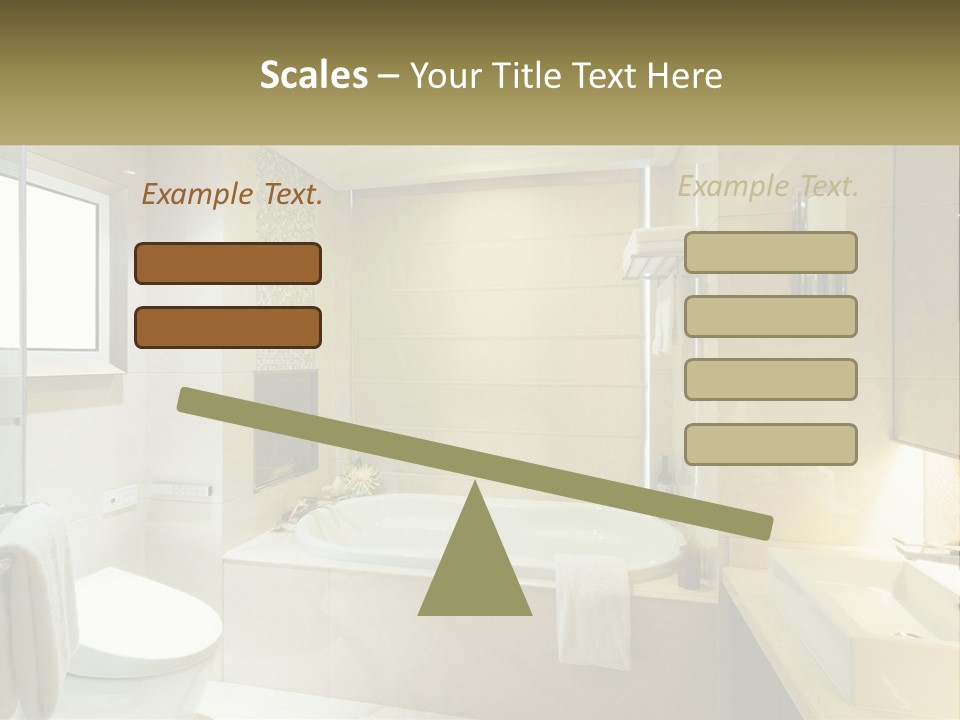 A Bath Tub Sitting Next To A Toilet In A Bathroom PowerPoint Template