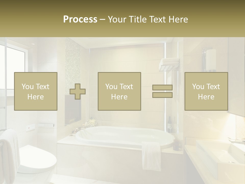 A Bath Tub Sitting Next To A Toilet In A Bathroom PowerPoint Template