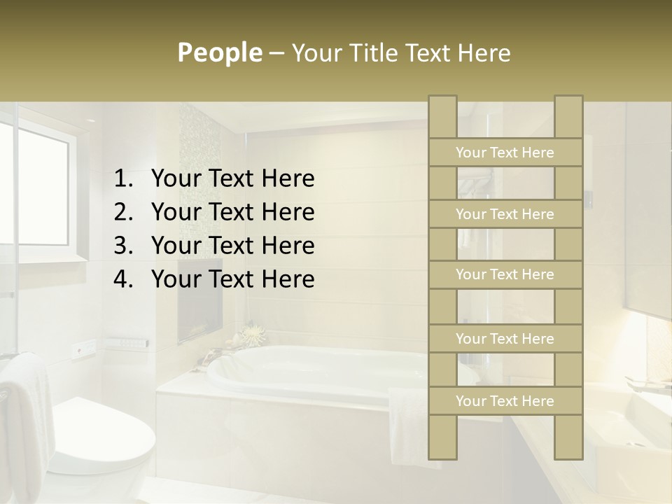 A Bath Tub Sitting Next To A Toilet In A Bathroom PowerPoint Template