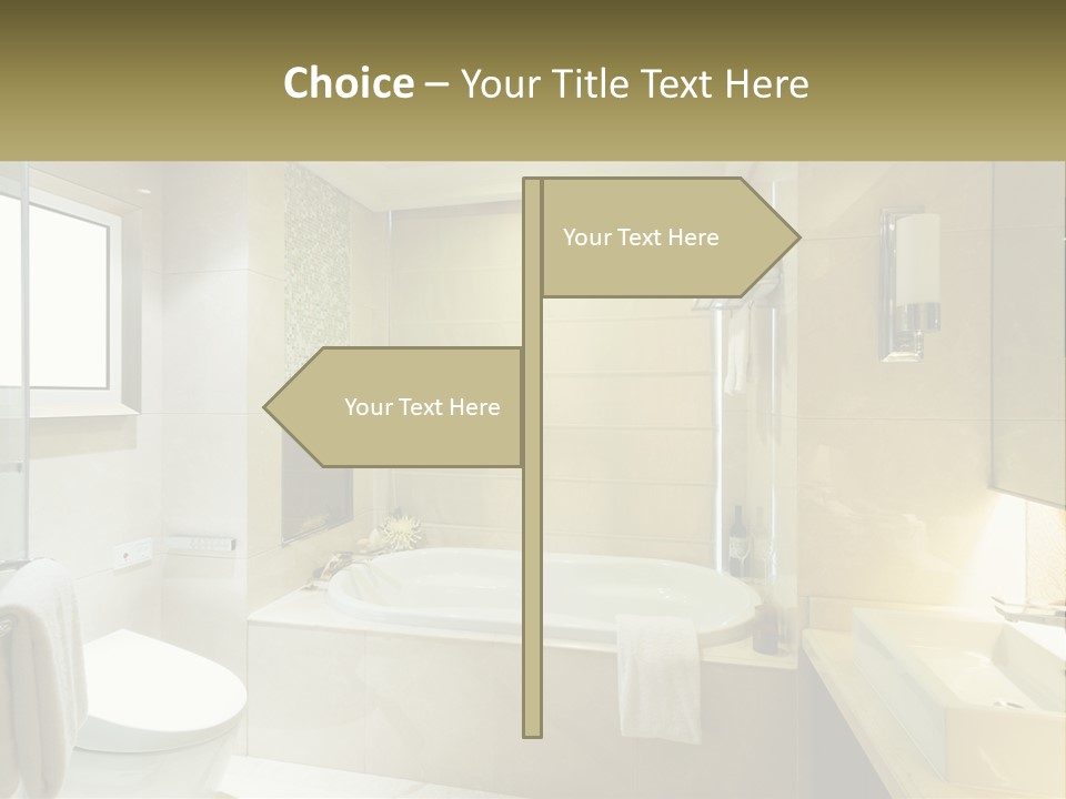 A Bath Tub Sitting Next To A Toilet In A Bathroom PowerPoint Template
