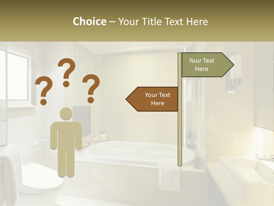 A Bath Tub Sitting Next To A Toilet In A Bathroom PowerPoint Template