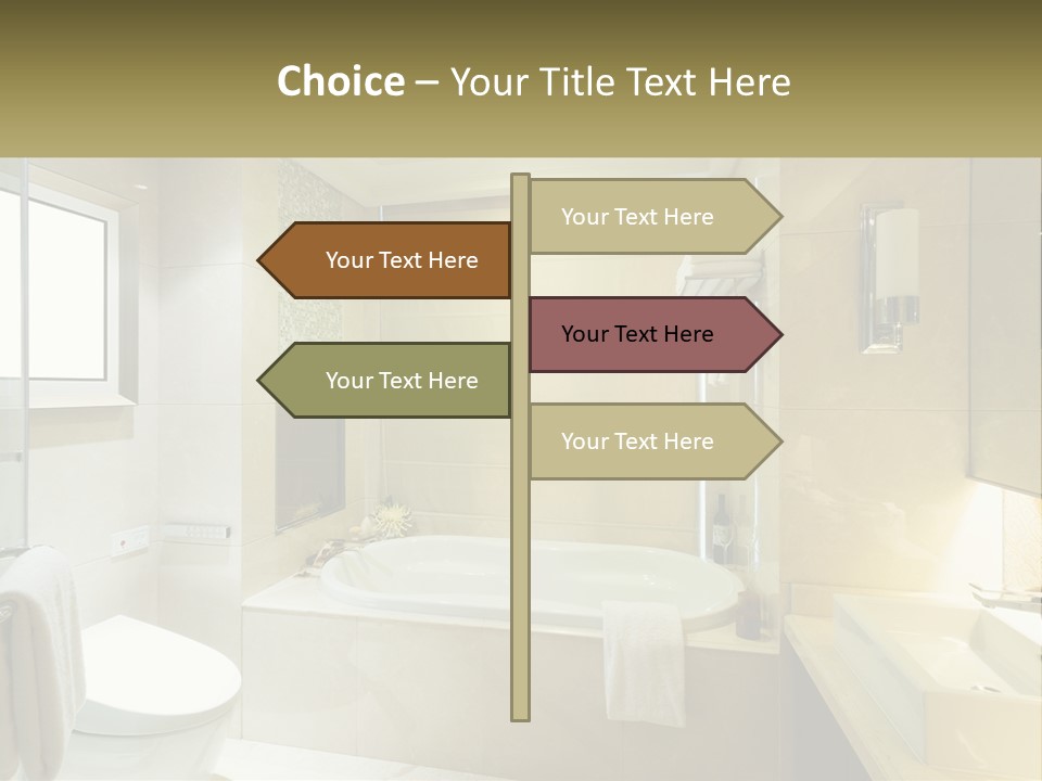A Bath Tub Sitting Next To A Toilet In A Bathroom PowerPoint Template