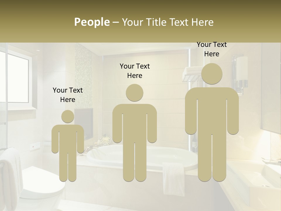 A Bath Tub Sitting Next To A Toilet In A Bathroom PowerPoint Template