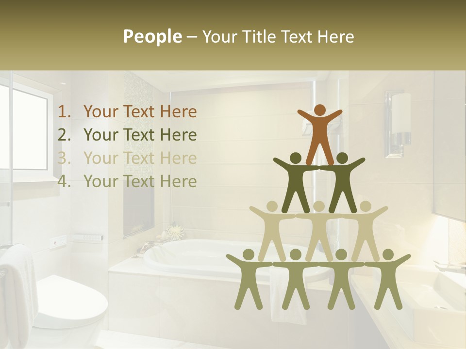 A Bath Tub Sitting Next To A Toilet In A Bathroom PowerPoint Template
