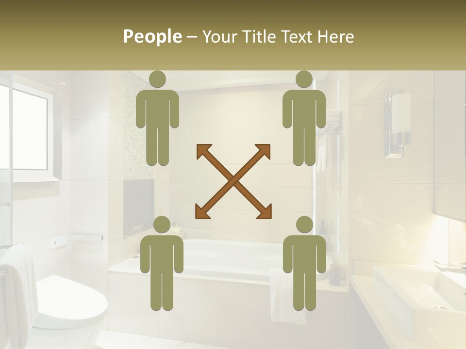 A Bath Tub Sitting Next To A Toilet In A Bathroom PowerPoint Template