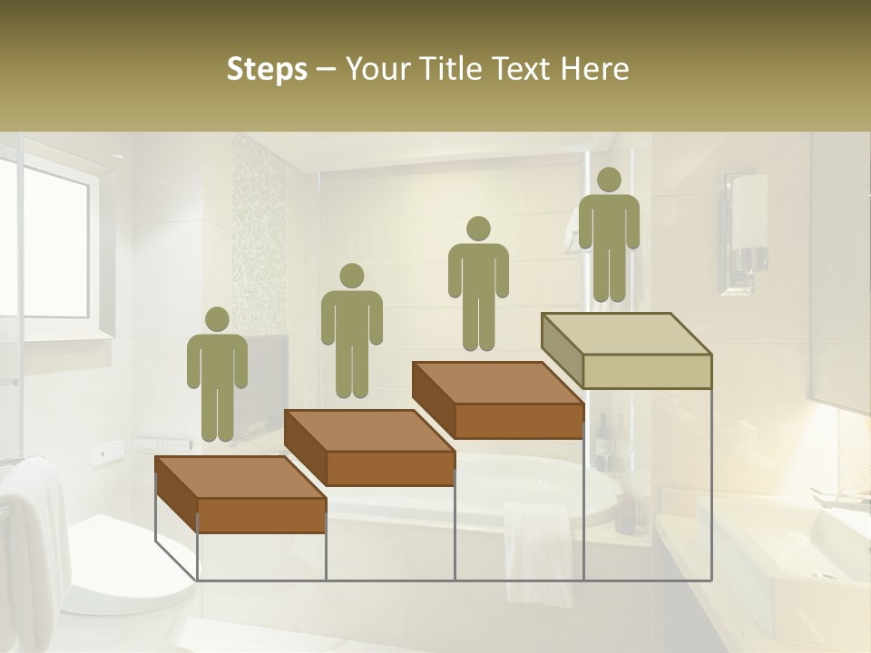 A Bath Tub Sitting Next To A Toilet In A Bathroom PowerPoint Template