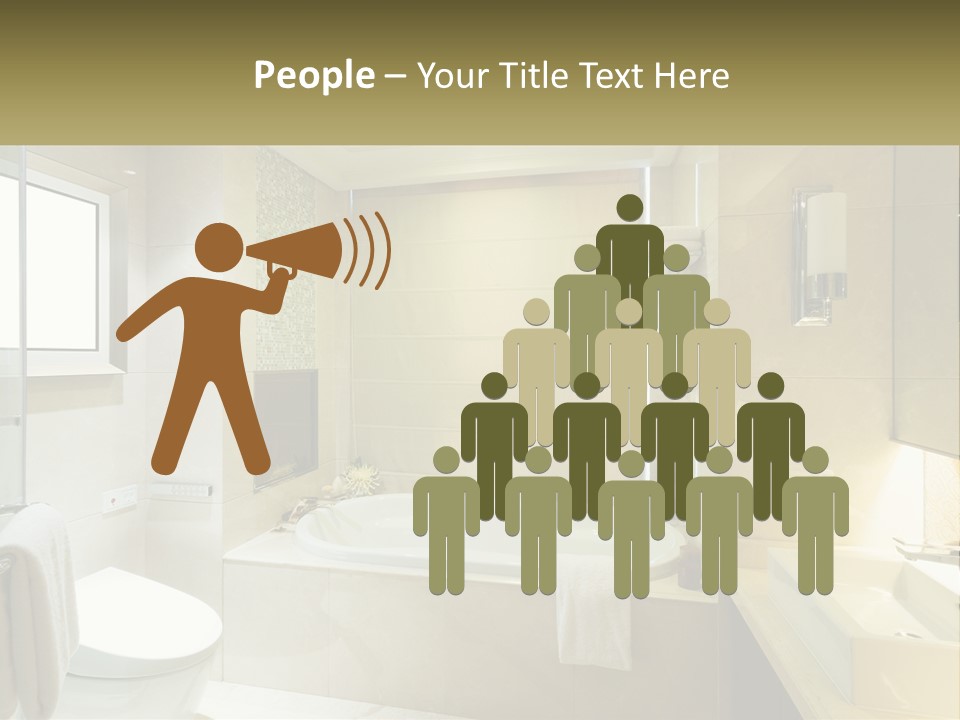 A Bath Tub Sitting Next To A Toilet In A Bathroom PowerPoint Template