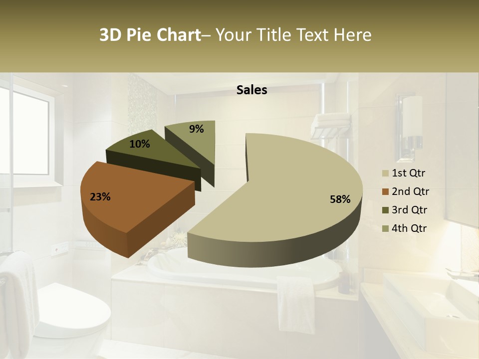 A Bath Tub Sitting Next To A Toilet In A Bathroom PowerPoint Template
