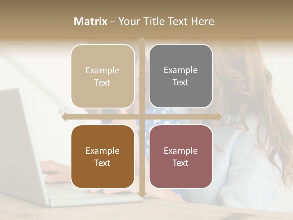 A Woman And A Little Girl Looking At A Laptop PowerPoint Template