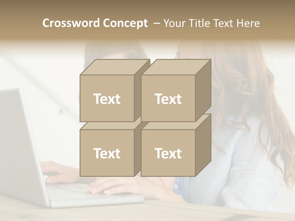 A Woman And A Little Girl Looking At A Laptop PowerPoint Template