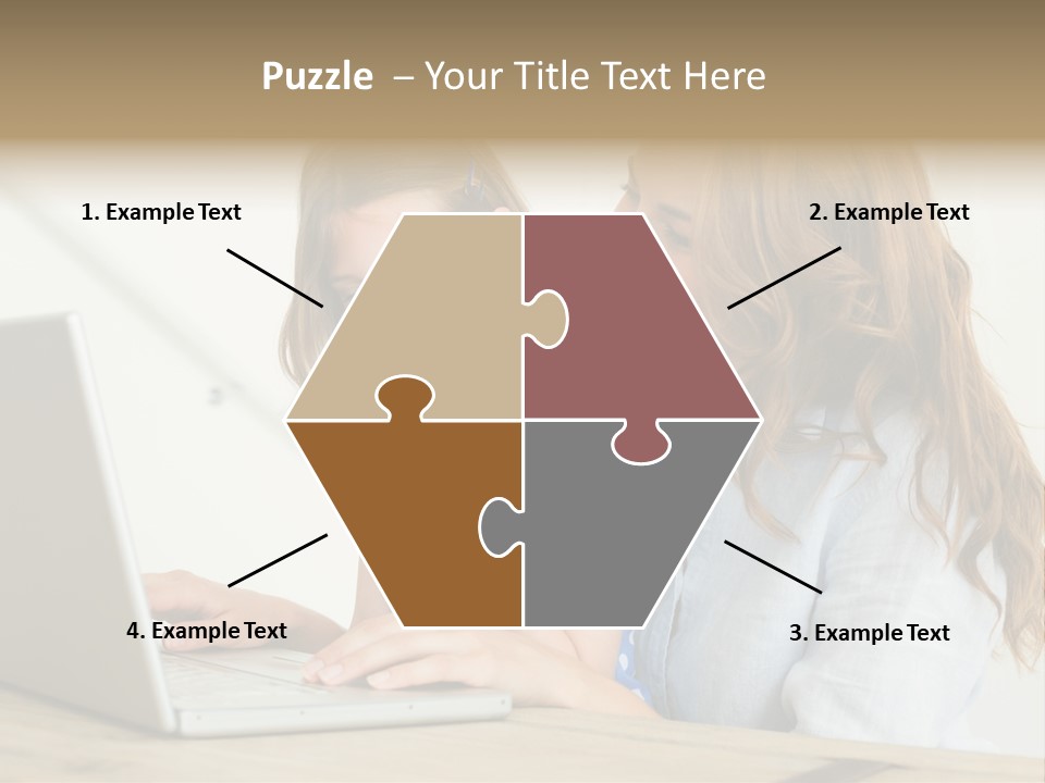 A Woman And A Little Girl Looking At A Laptop PowerPoint Template