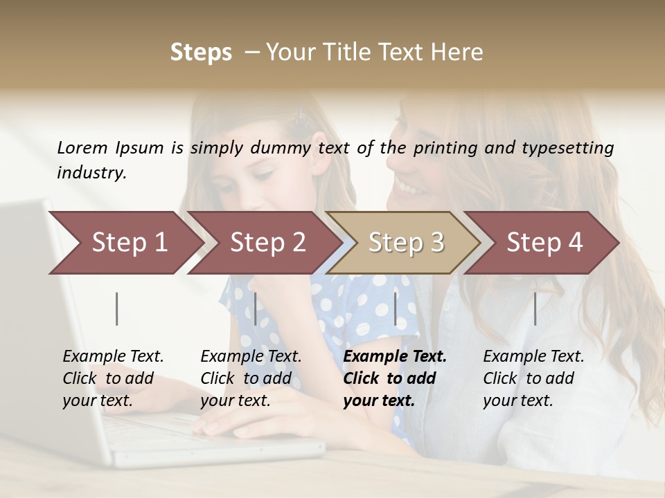 A Woman And A Little Girl Looking At A Laptop PowerPoint Template
