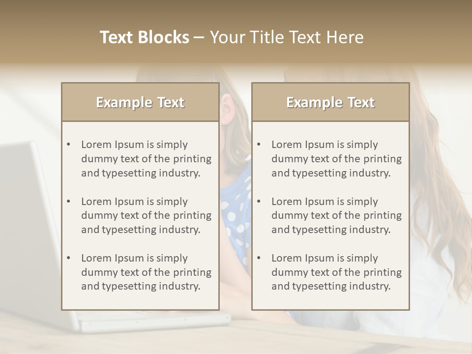 A Woman And A Little Girl Looking At A Laptop PowerPoint Template