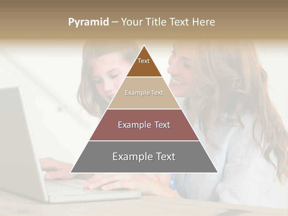 A Woman And A Little Girl Looking At A Laptop PowerPoint Template