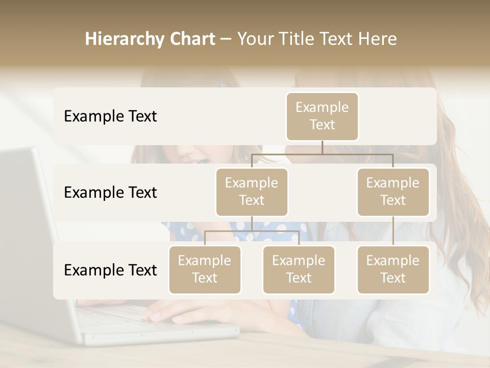 A Woman And A Little Girl Looking At A Laptop PowerPoint Template
