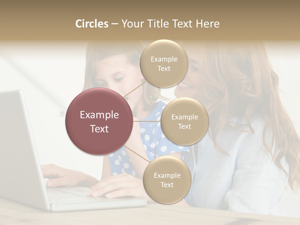 A Woman And A Little Girl Looking At A Laptop PowerPoint Template