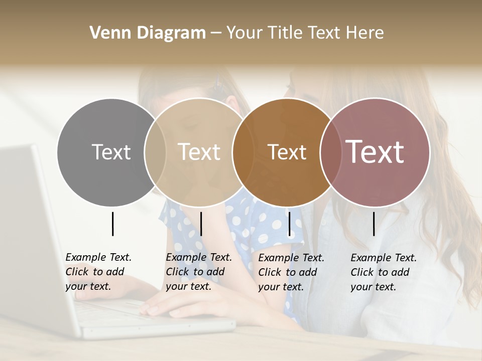 A Woman And A Little Girl Looking At A Laptop PowerPoint Template