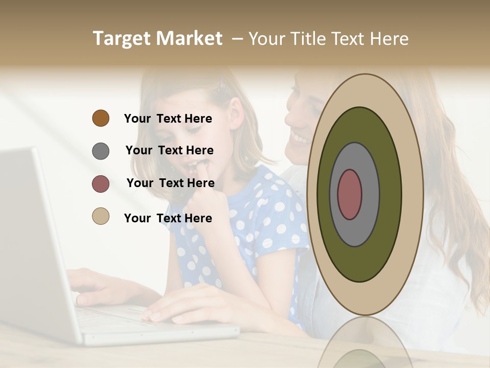 A Woman And A Little Girl Looking At A Laptop PowerPoint Template