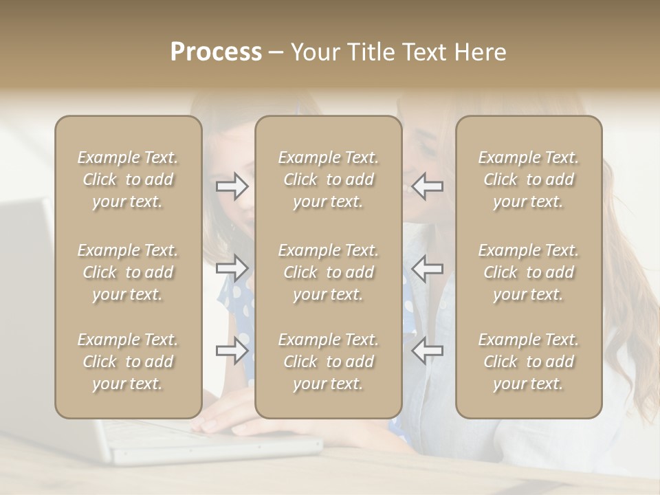 A Woman And A Little Girl Looking At A Laptop PowerPoint Template