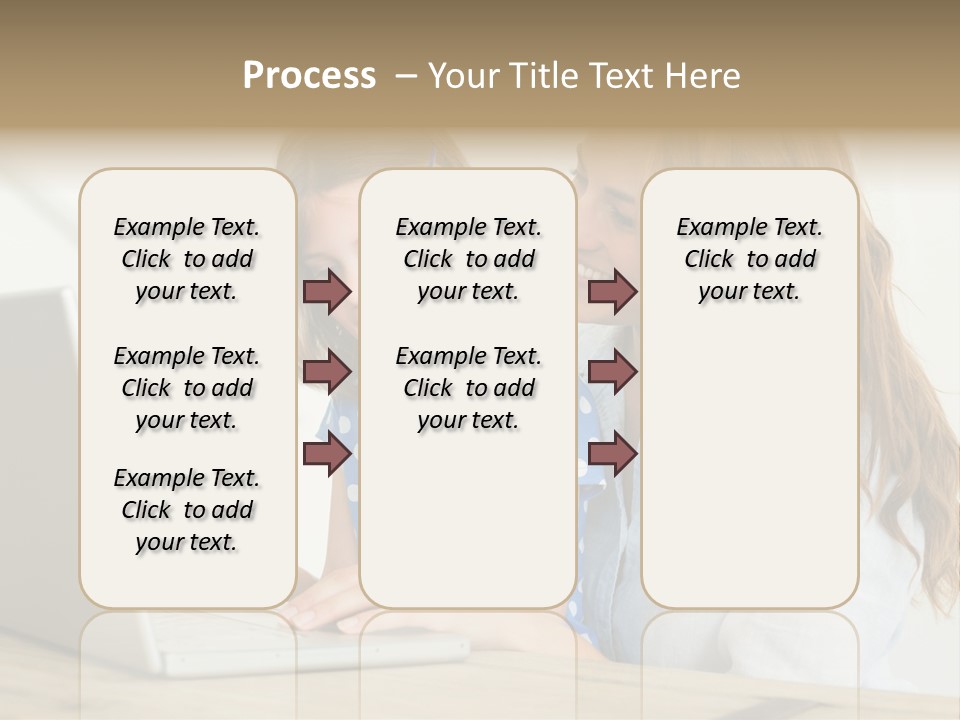 A Woman And A Little Girl Looking At A Laptop PowerPoint Template
