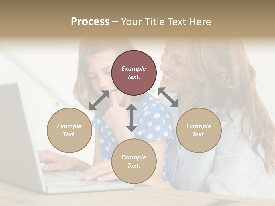 A Woman And A Little Girl Looking At A Laptop PowerPoint Template