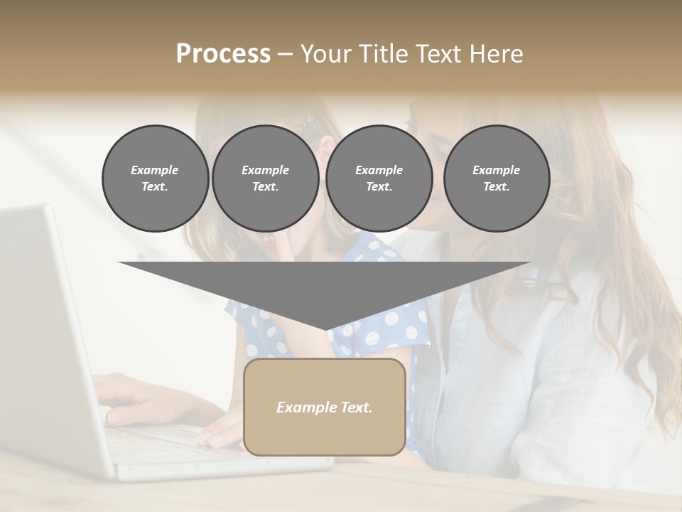 A Woman And A Little Girl Looking At A Laptop PowerPoint Template