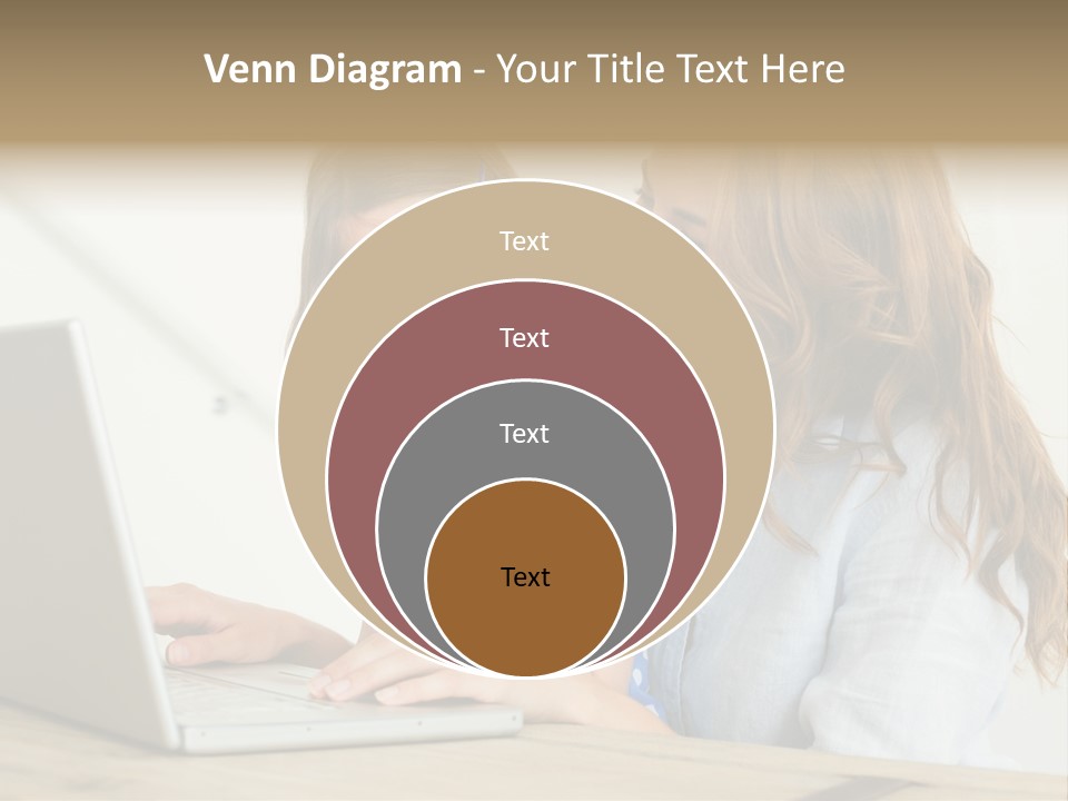 A Woman And A Little Girl Looking At A Laptop PowerPoint Template