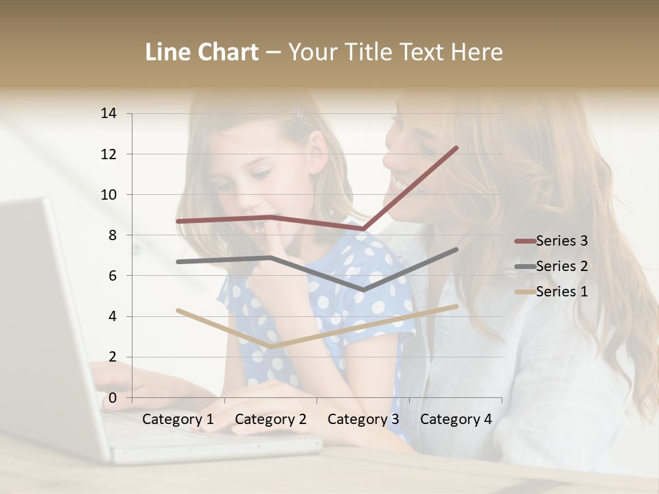 A Woman And A Little Girl Looking At A Laptop PowerPoint Template