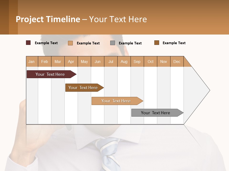 A Smiling Man Talking On A Cell Phone PowerPoint Template