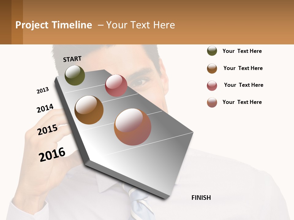 A Smiling Man Talking On A Cell Phone PowerPoint Template
