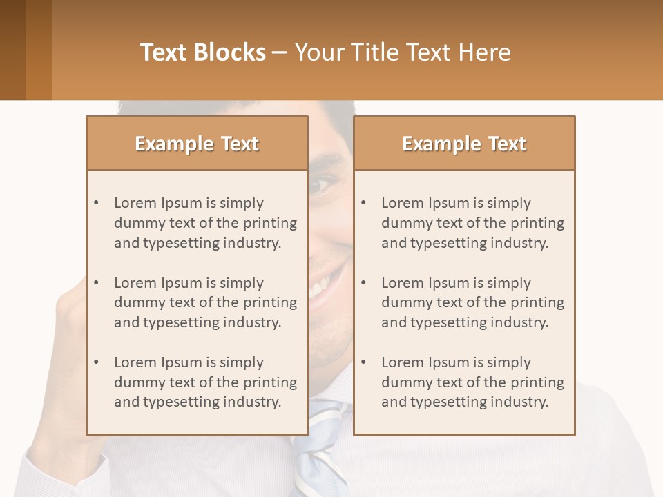 A Smiling Man Talking On A Cell Phone PowerPoint Template