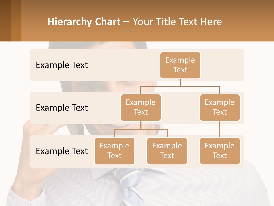 A Smiling Man Talking On A Cell Phone PowerPoint Template