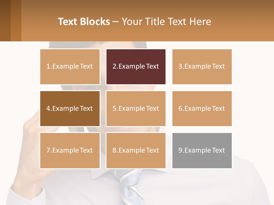 A Smiling Man Talking On A Cell Phone PowerPoint Template
