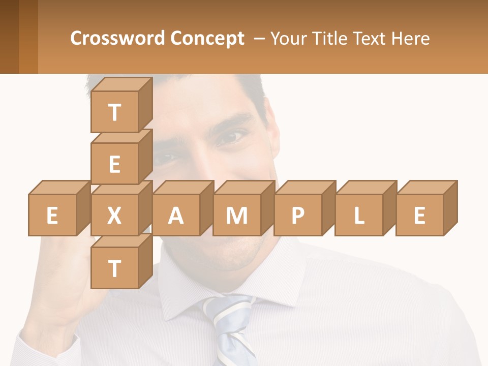 A Smiling Man Talking On A Cell Phone PowerPoint Template