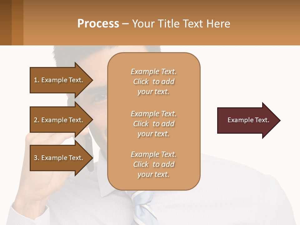A Smiling Man Talking On A Cell Phone PowerPoint Template