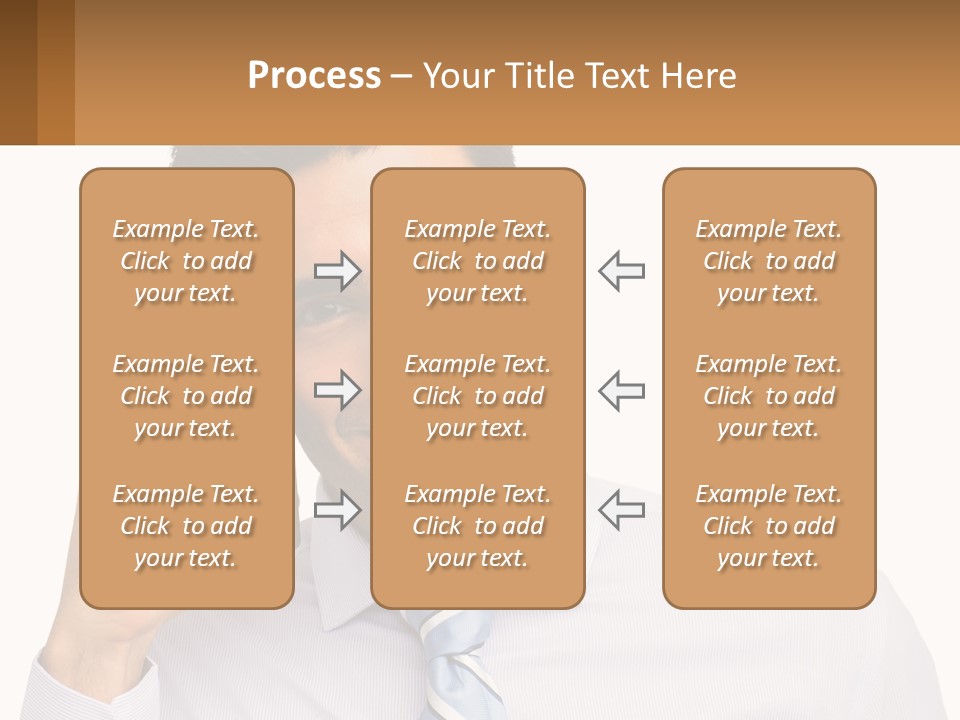 A Smiling Man Talking On A Cell Phone PowerPoint Template