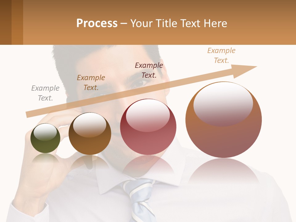 A Smiling Man Talking On A Cell Phone PowerPoint Template