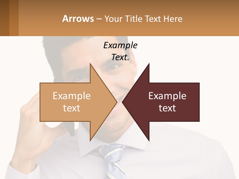 A Smiling Man Talking On A Cell Phone PowerPoint Template