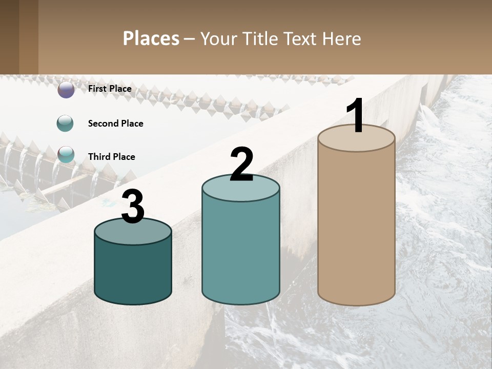 A Power Plant With Water Coming Out Of It PowerPoint Template