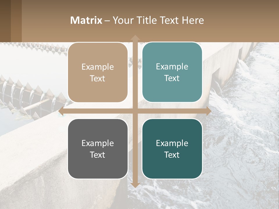 A Power Plant With Water Coming Out Of It PowerPoint Template