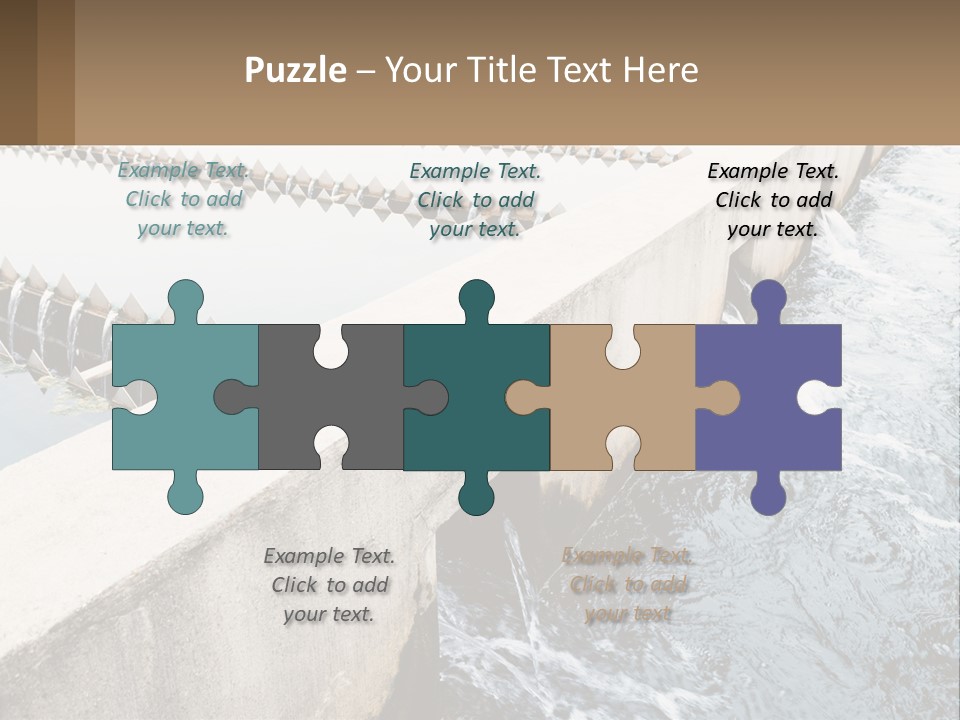 A Power Plant With Water Coming Out Of It PowerPoint Template